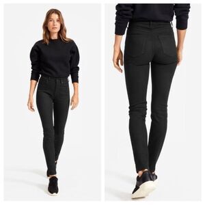 Everlane The High Rise Skinny Jean Denim Pants in Black, Size 28 Ankle